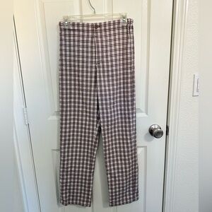 Brandy Melville High Waisted Plaid Pants